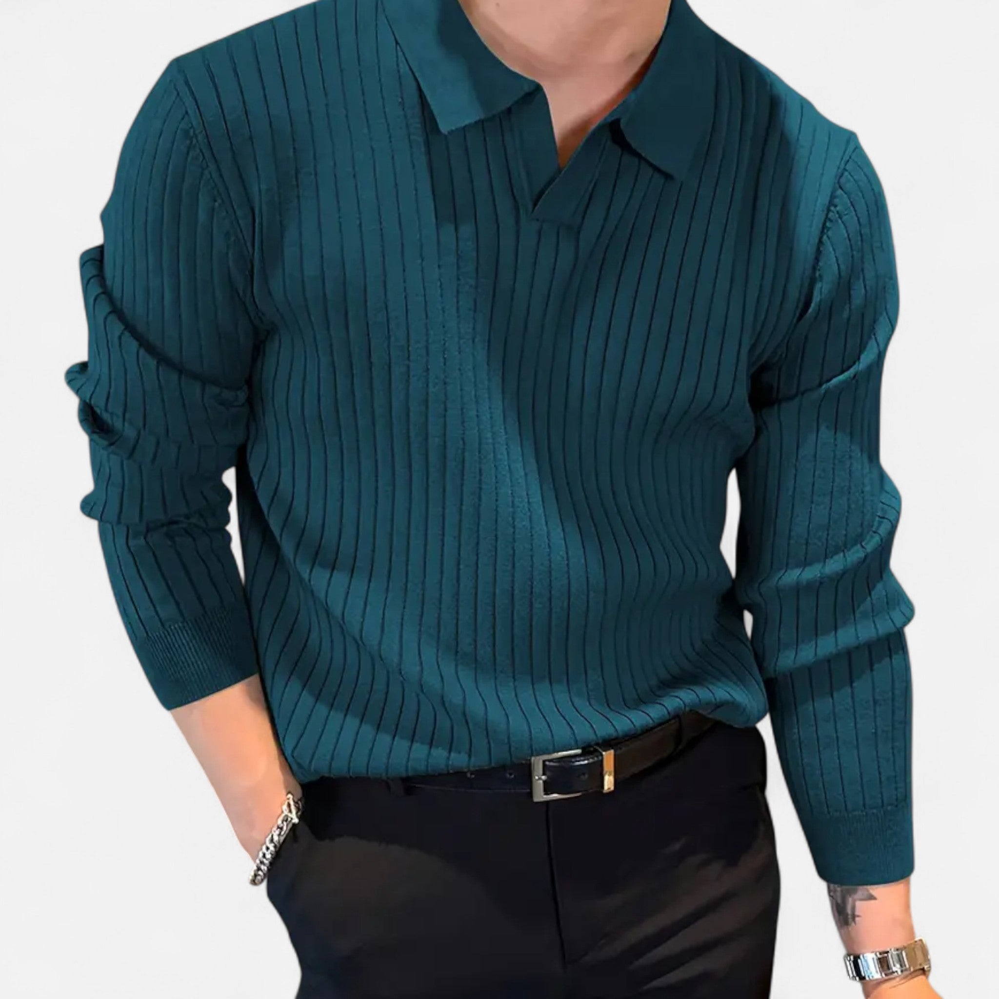 Anvoire | Men’s Knit Collar Heritage Shirt