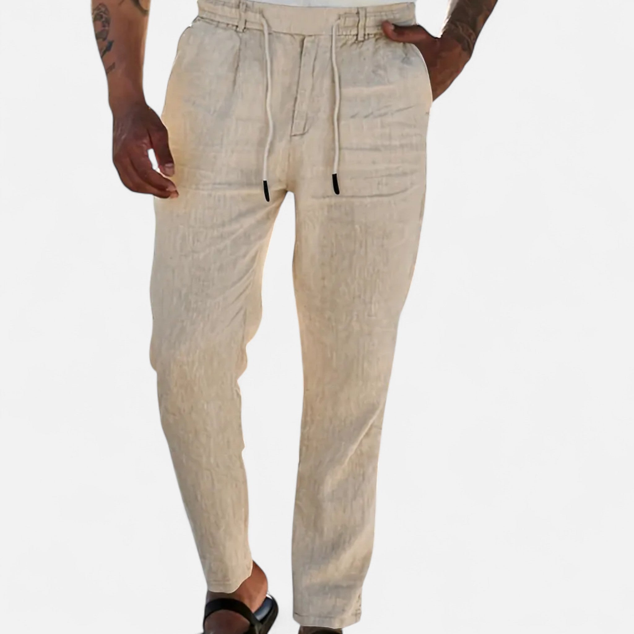 Anvoire | Men’s Linen Drawstring Trousers