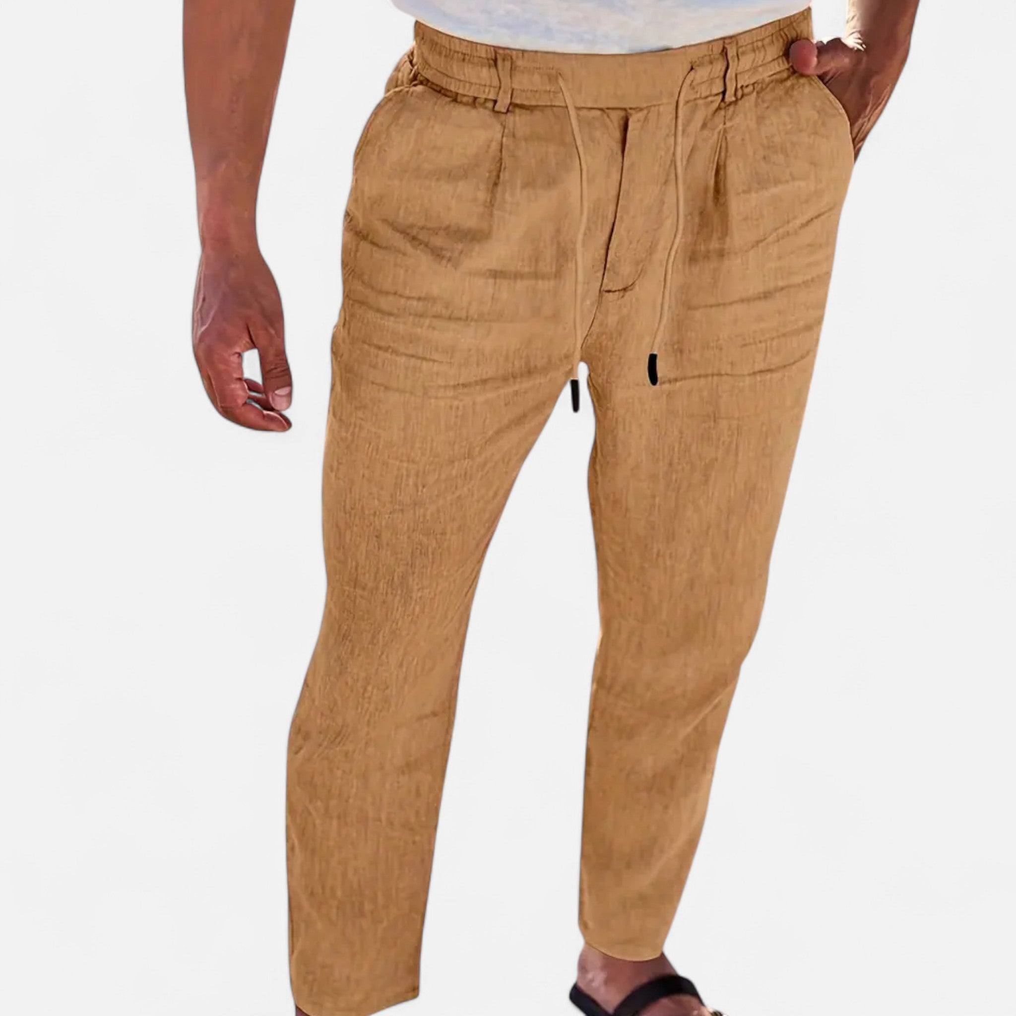 Anvoire | Men’s Linen Drawstring Trousers