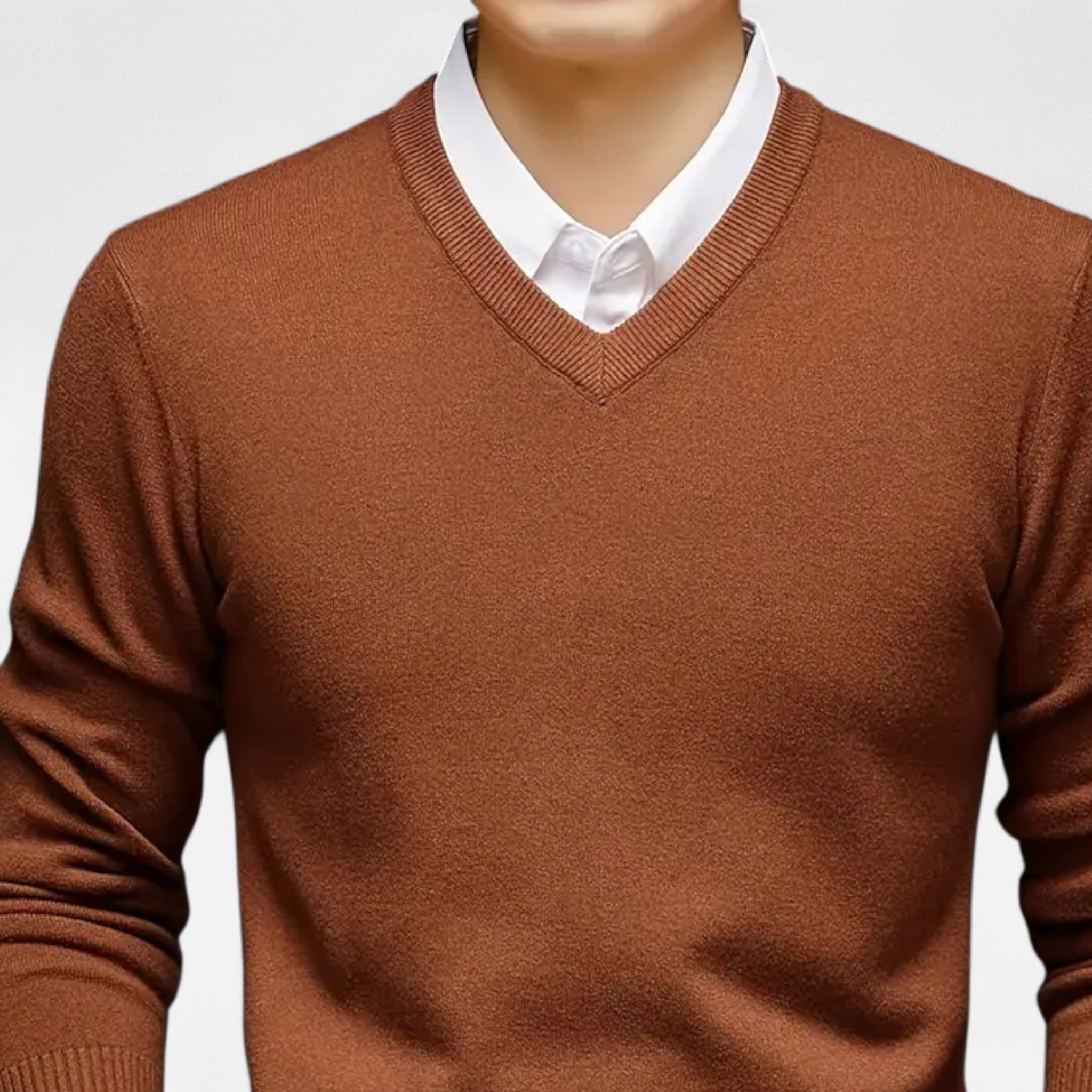 Anvoire | Men’s Heritage V-Neck Knit Sweater