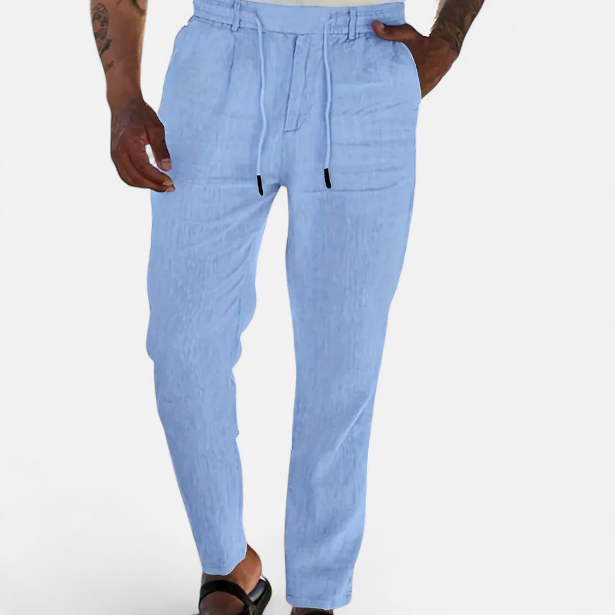 Anvoire | Men’s Linen Drawstring Trousers