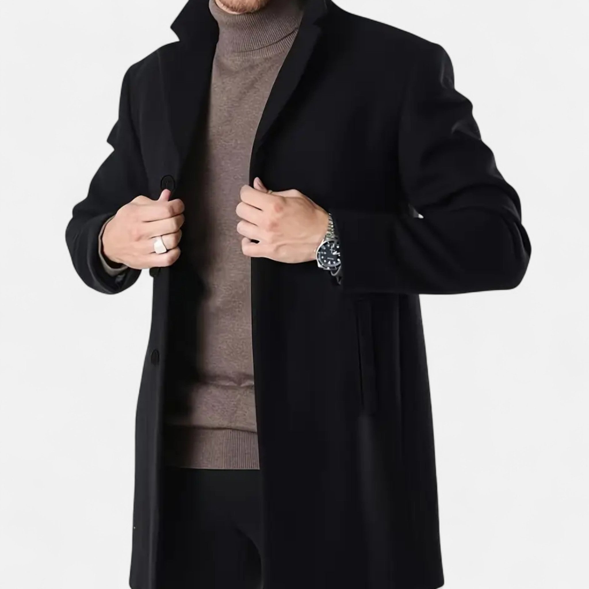 Anvoire | Men’s Business Casual Wool Blend Coat