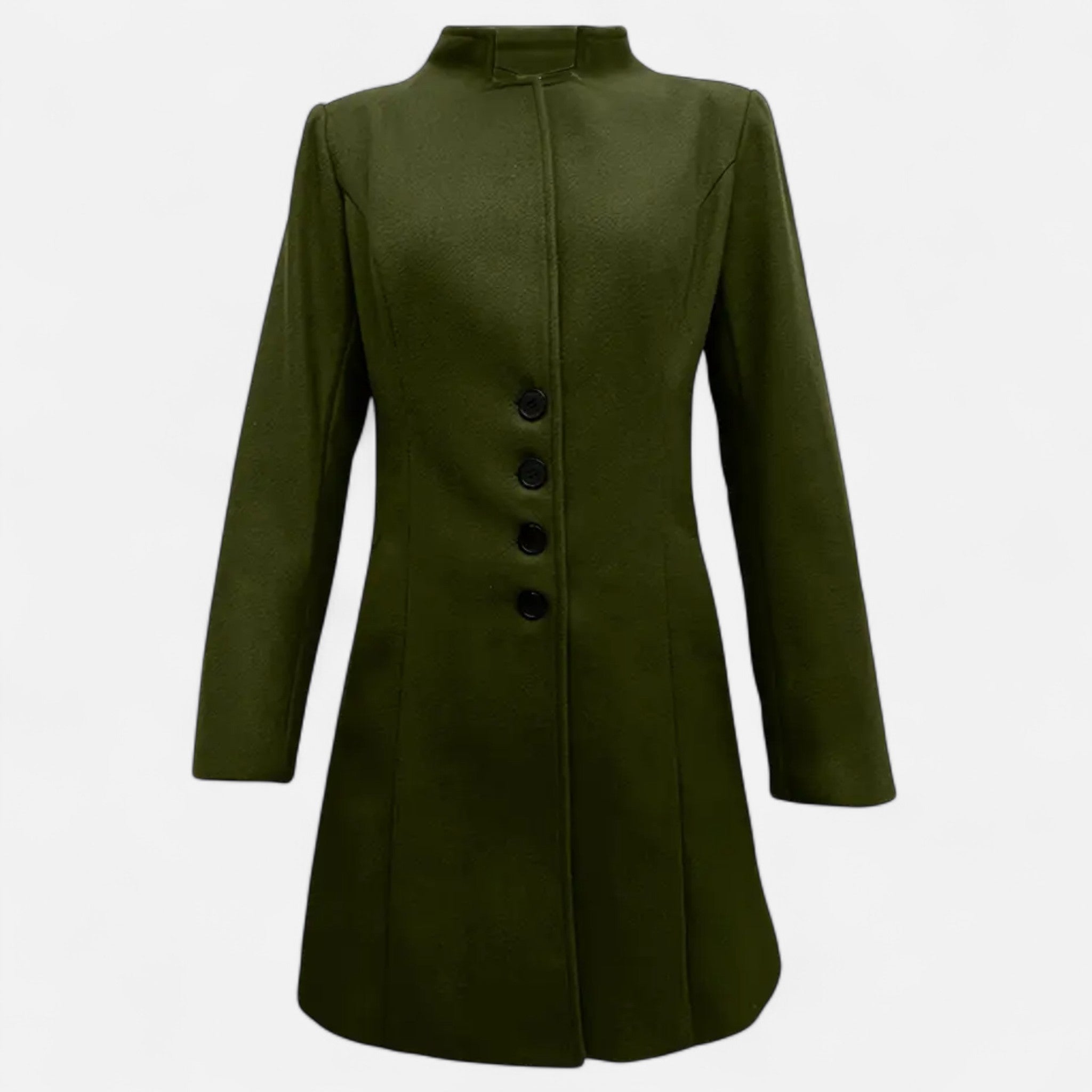 Anvoire | Women’s Heritage Fleece-Blend Green Coat