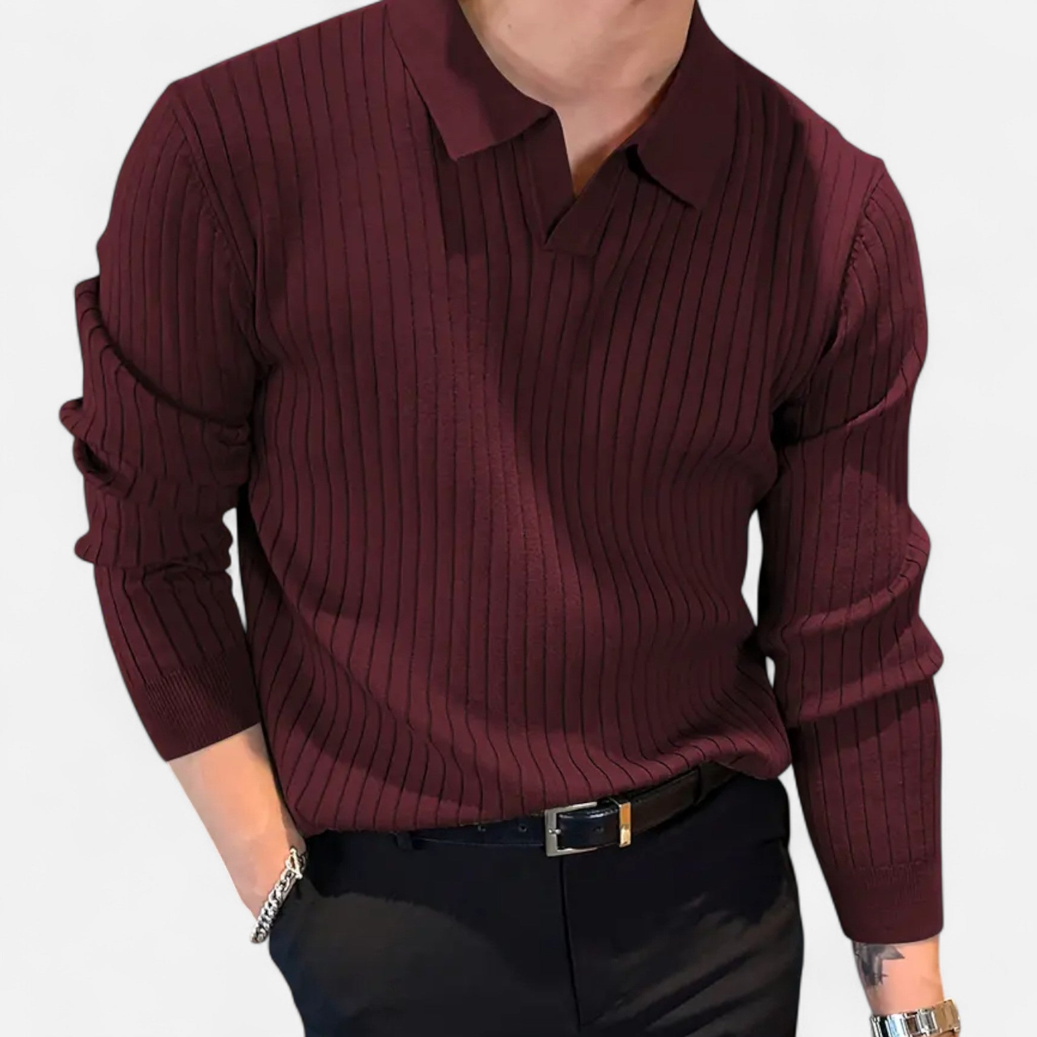 Anvoire | Men’s Knit Collar Heritage Shirt