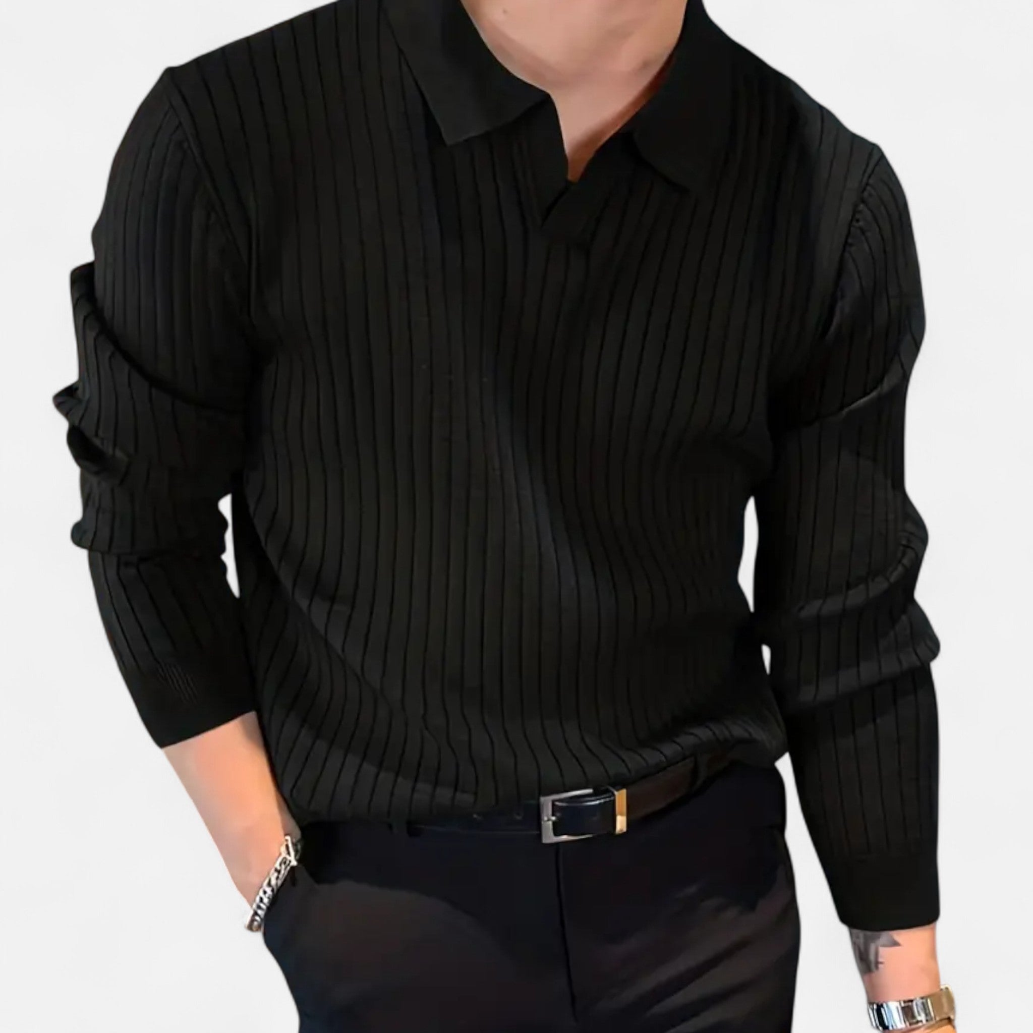 Anvoire | Men’s Knit Collar Heritage Shirt