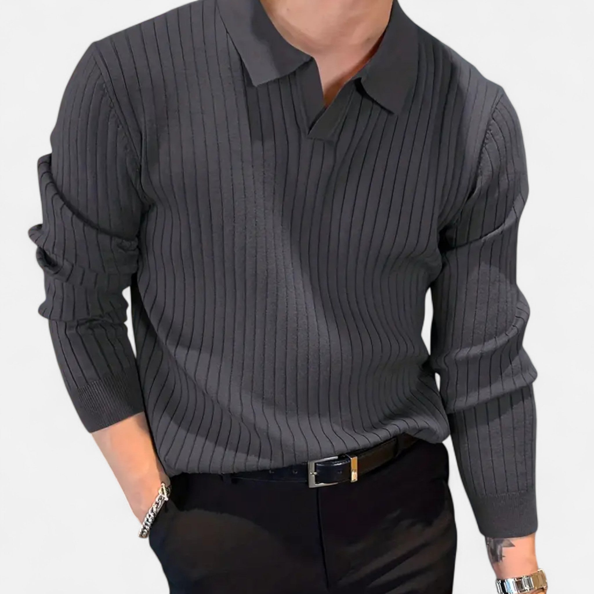 Anvoire | Men’s Knit Collar Heritage Shirt