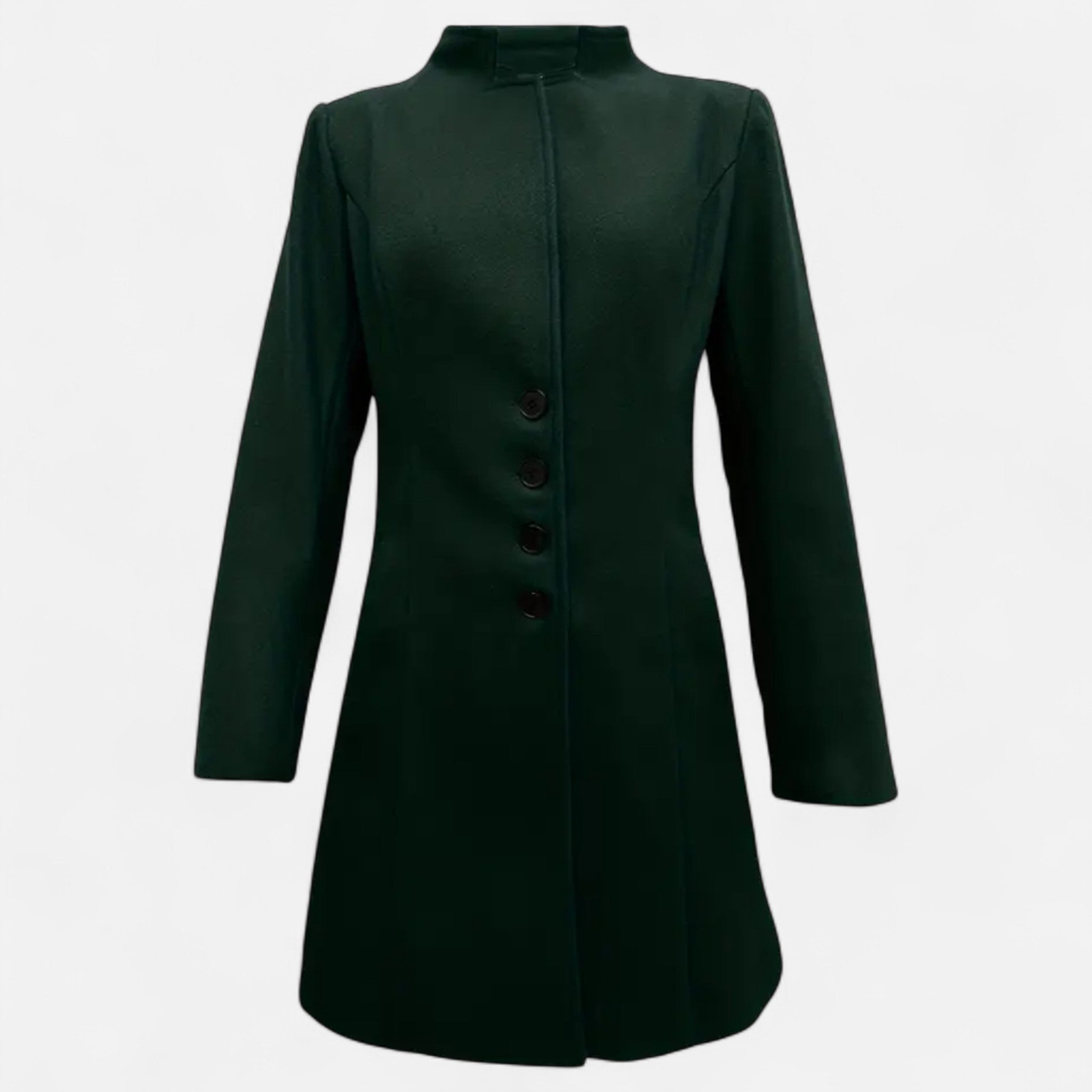 Anvoire | Women’s Heritage Fleece-Blend Green Coat