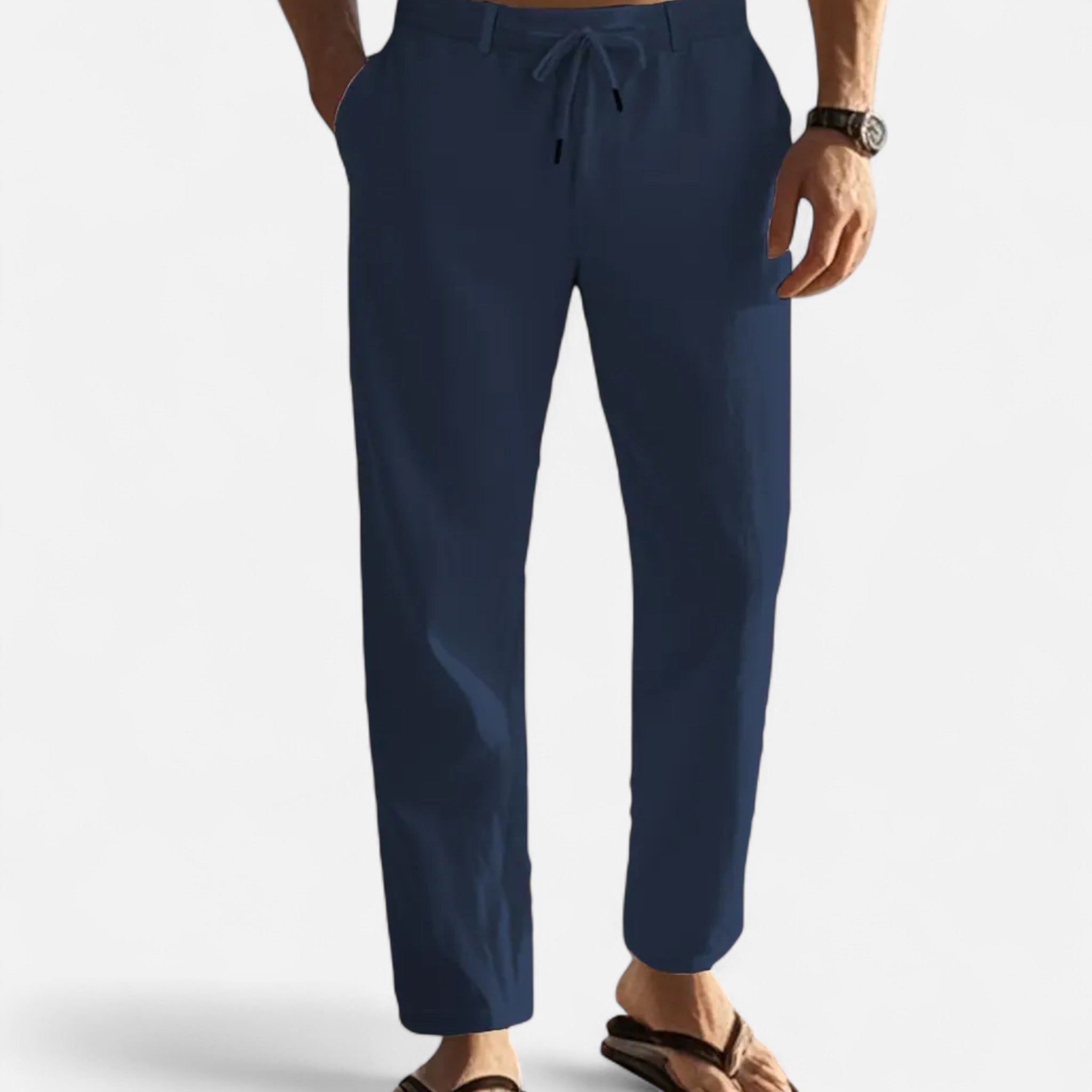 Anvoire | Men’s Linen Drawstring Trousers