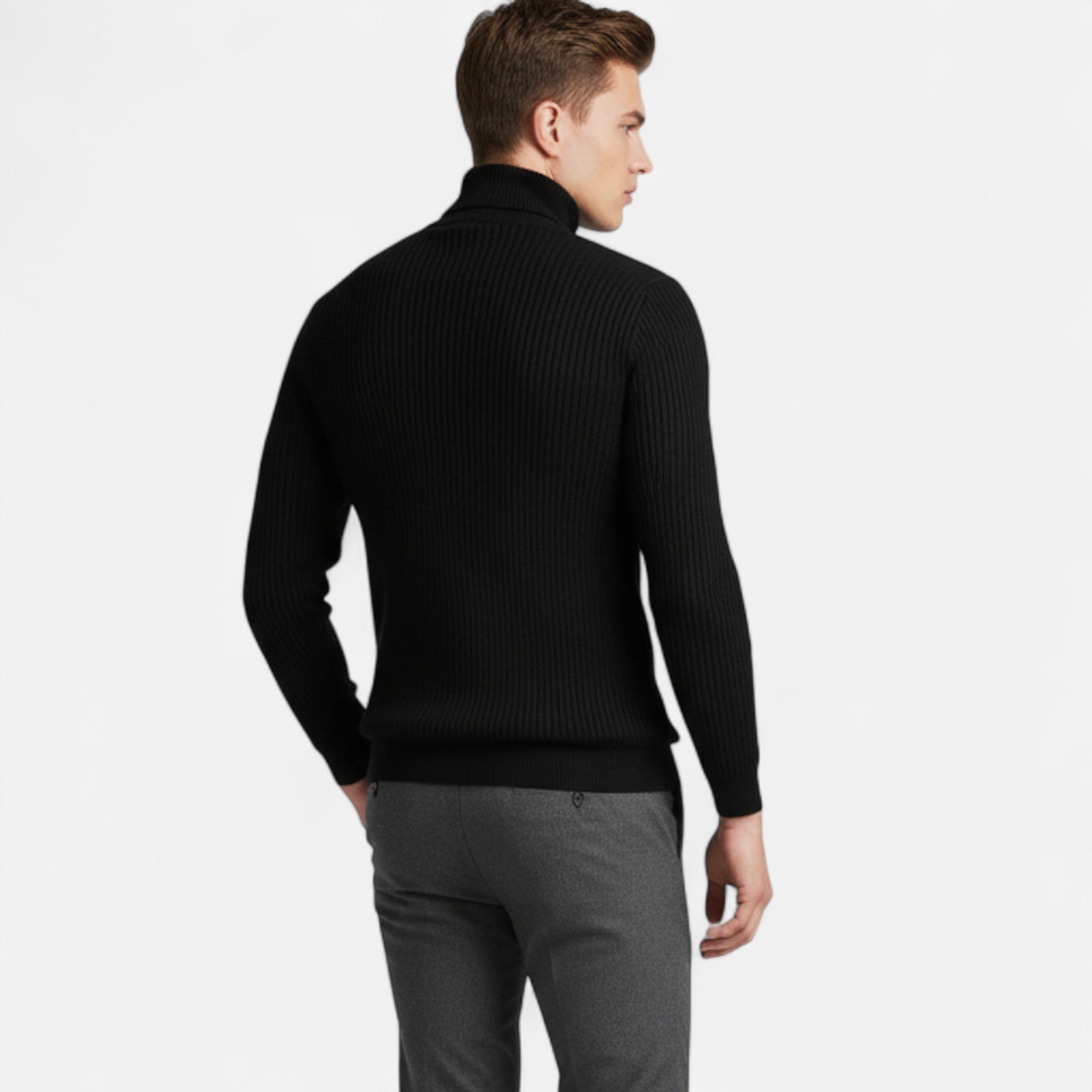 Anvoire | Men’s Heritage Lapel Knit Sweater