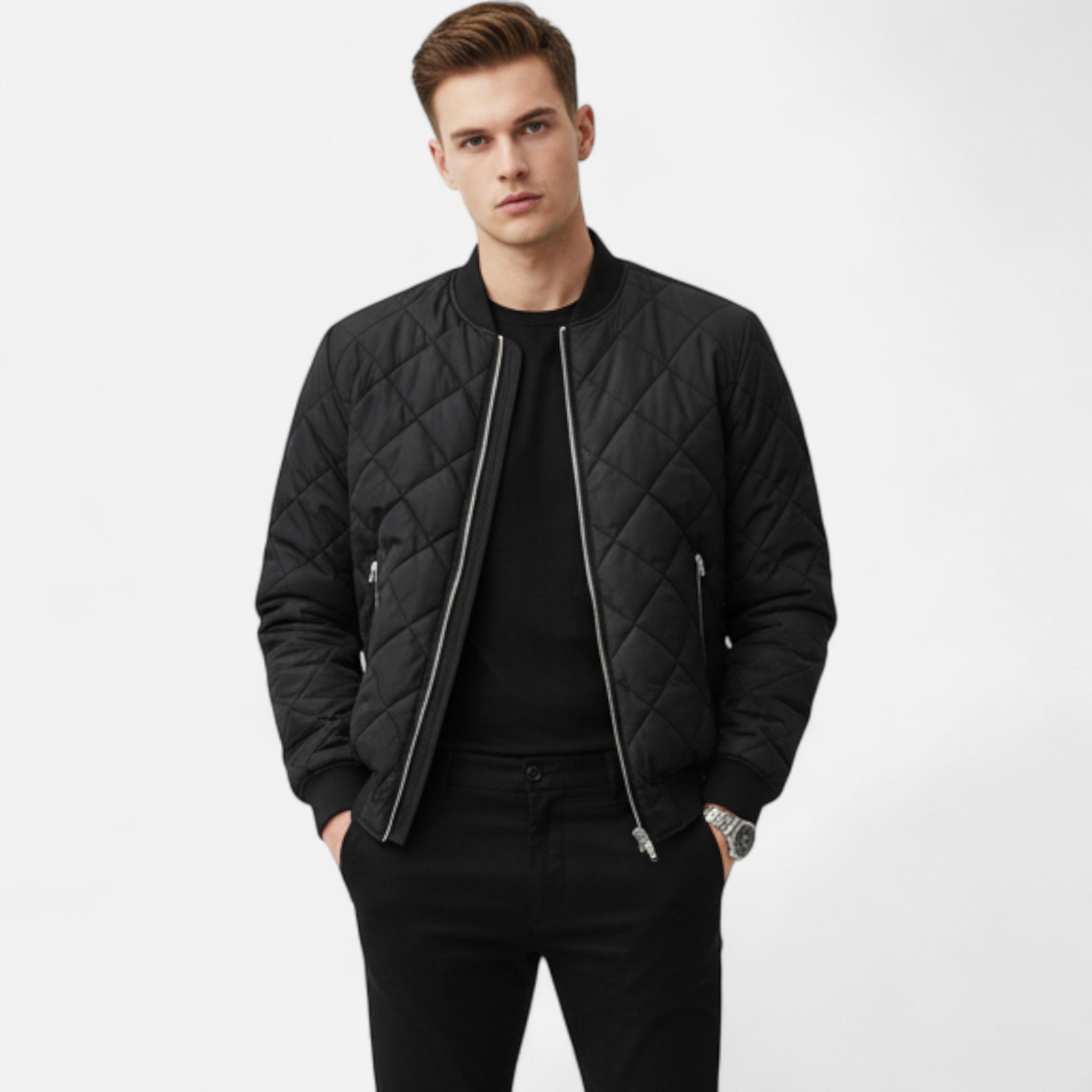 Anvoire | Men’s Quilted Fleece-Lined Winter Jacket