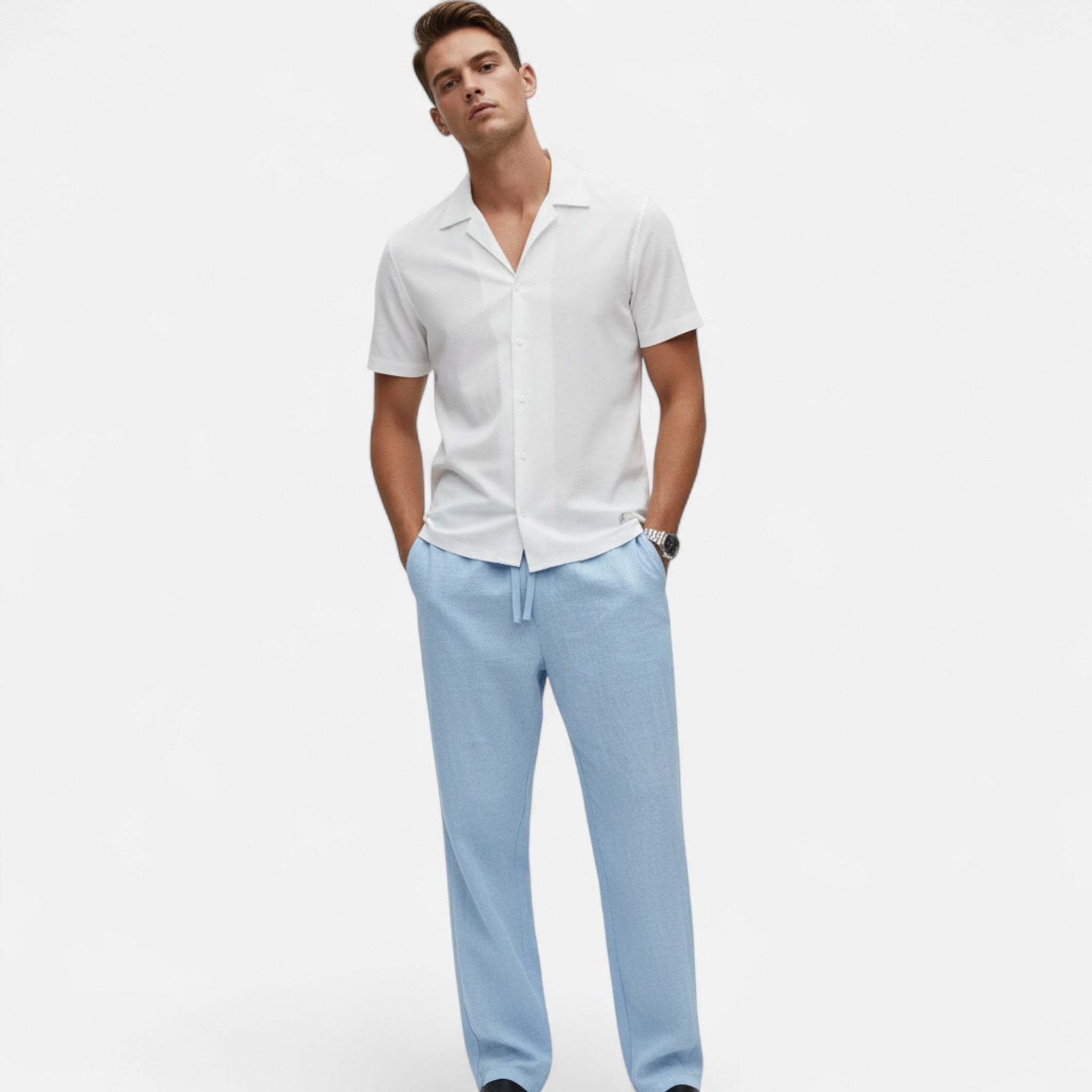 Anvoire | Men’s Casual Linen Trousers