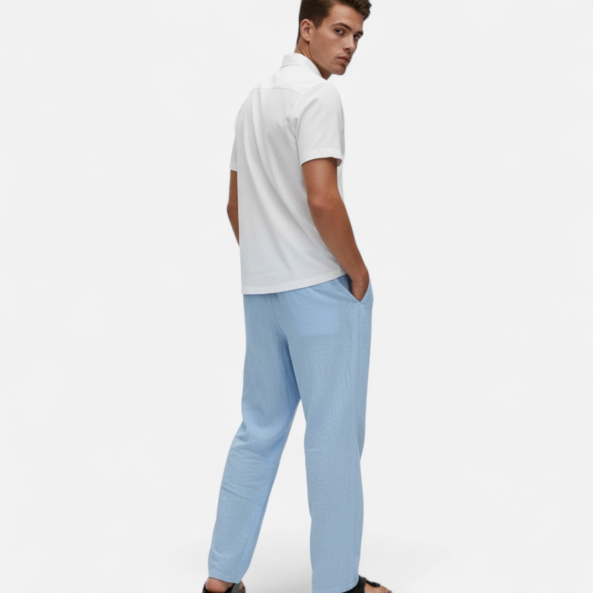 Anvoire | Men’s Casual Linen Trousers