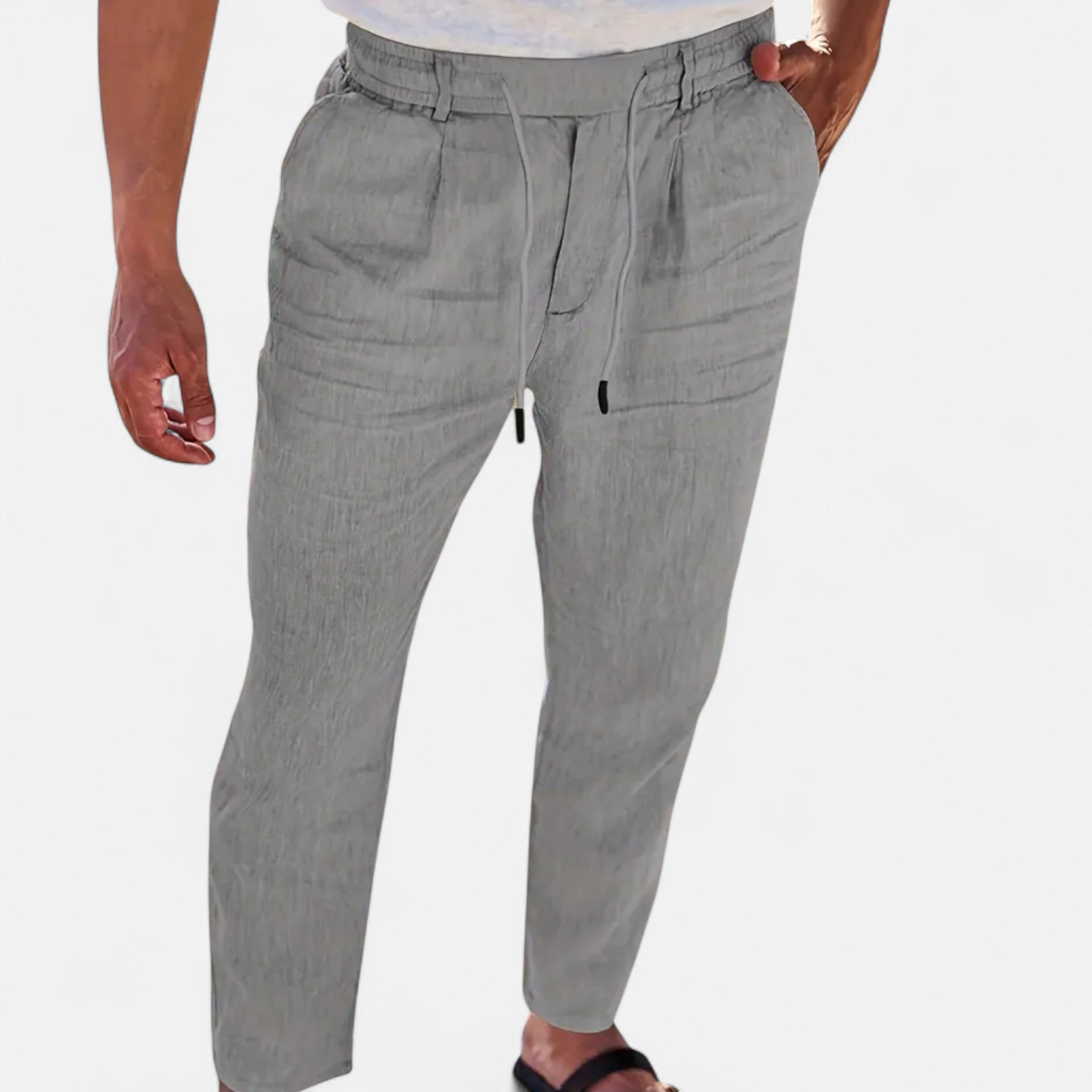 Anvoire | Men’s Linen Drawstring Trousers