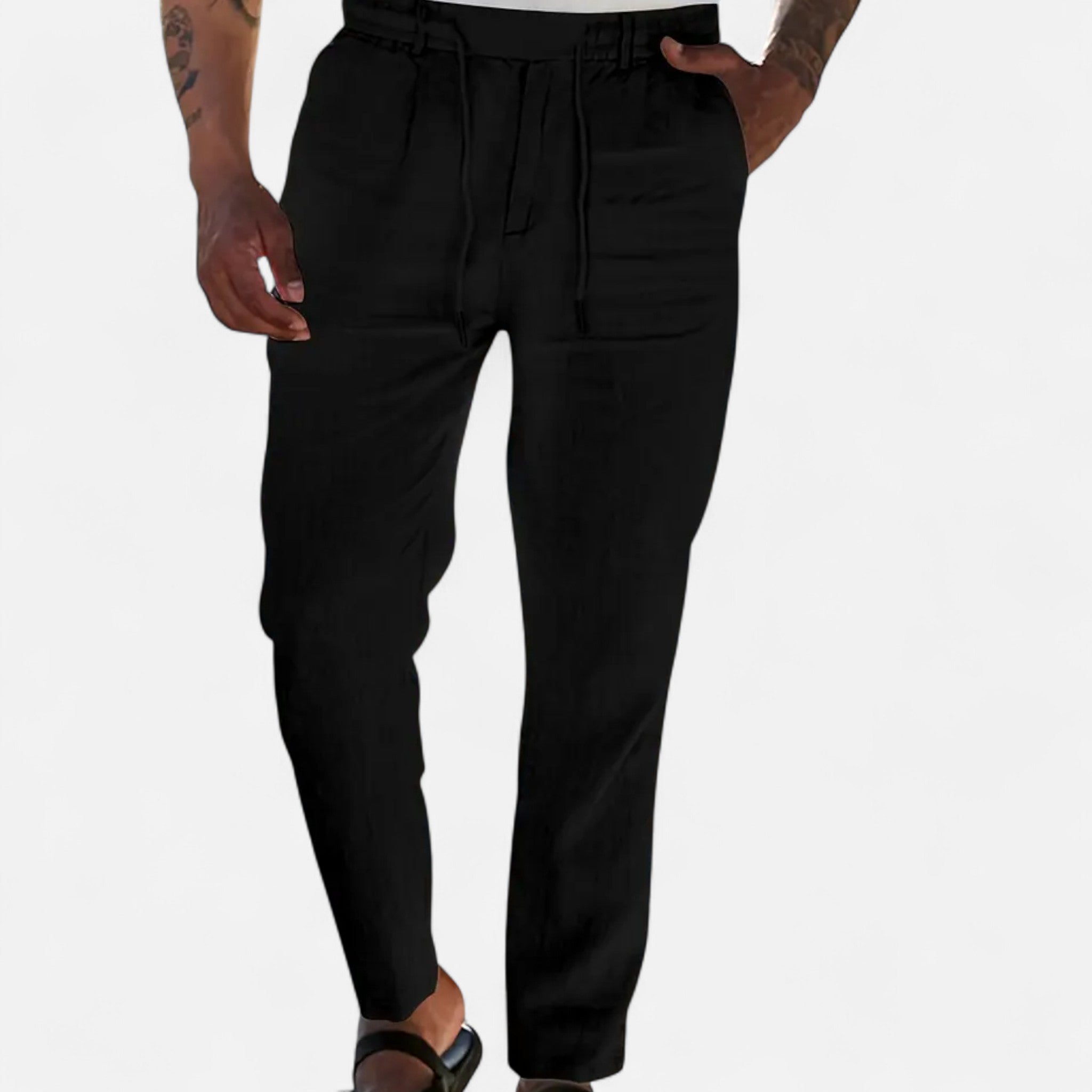 Anvoire | Men’s Linen Drawstring Trousers