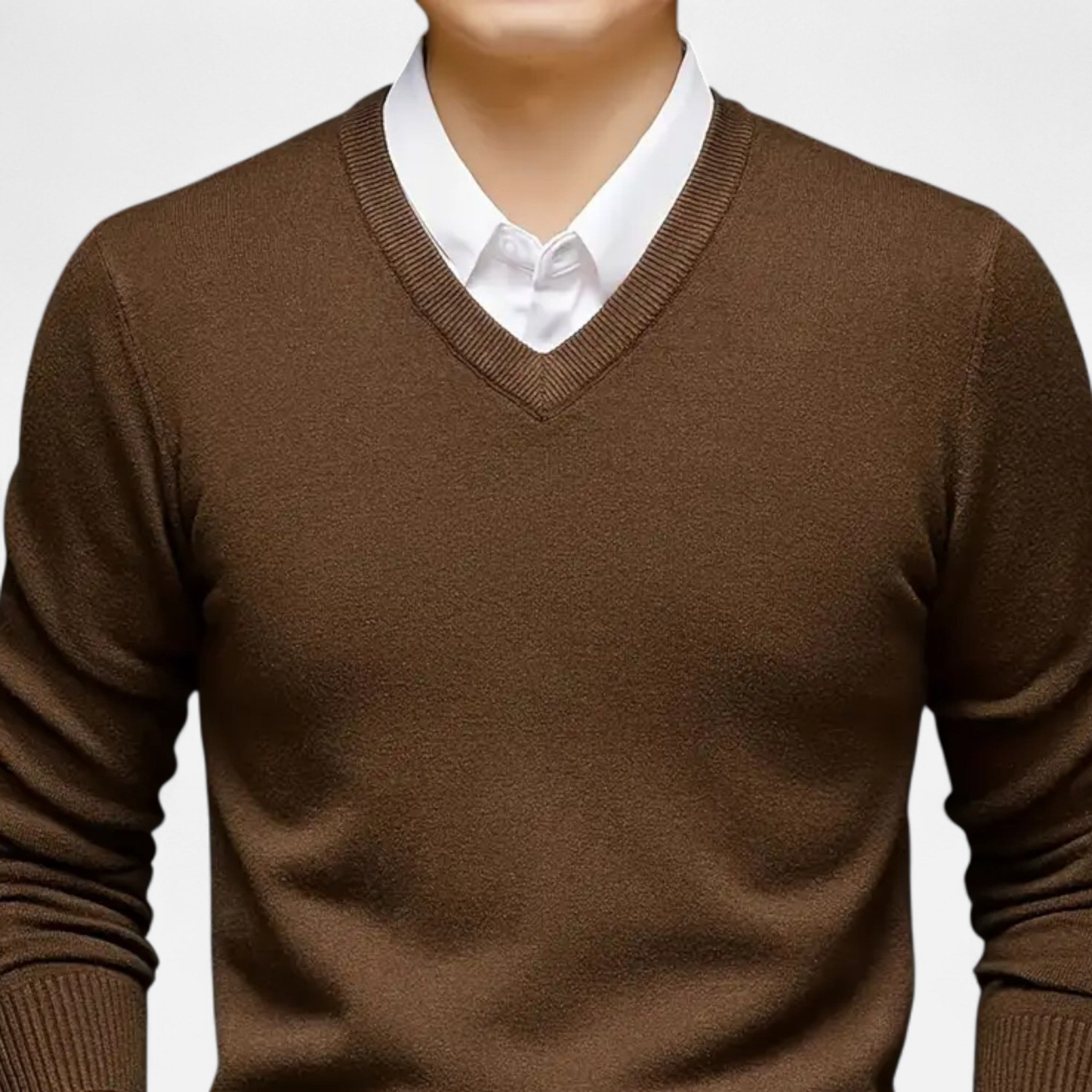 Anvoire | Men’s Heritage V-Neck Knit Sweater