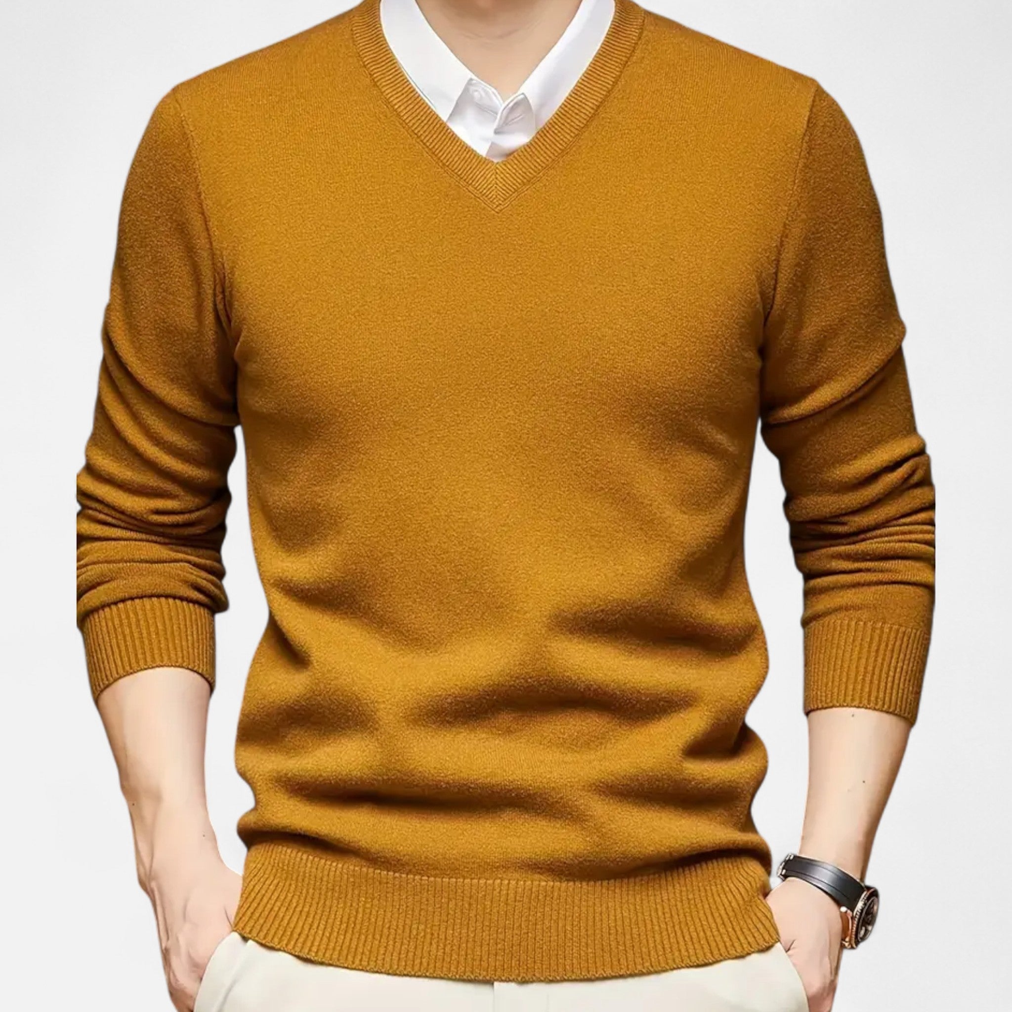 Anvoire | Men’s Heritage V-Neck Knit Sweater