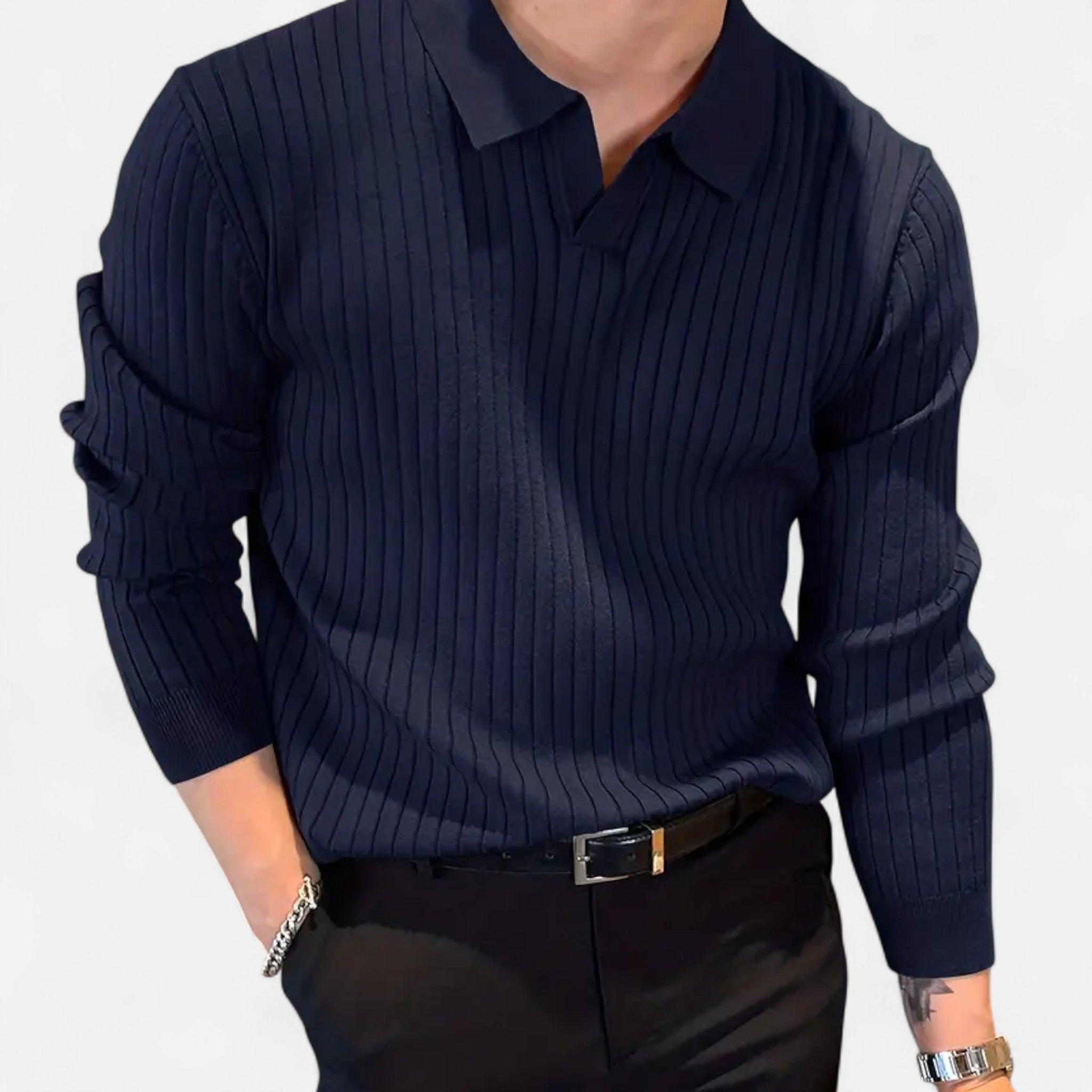 Anvoire | Men’s Knit Collar Heritage Shirt