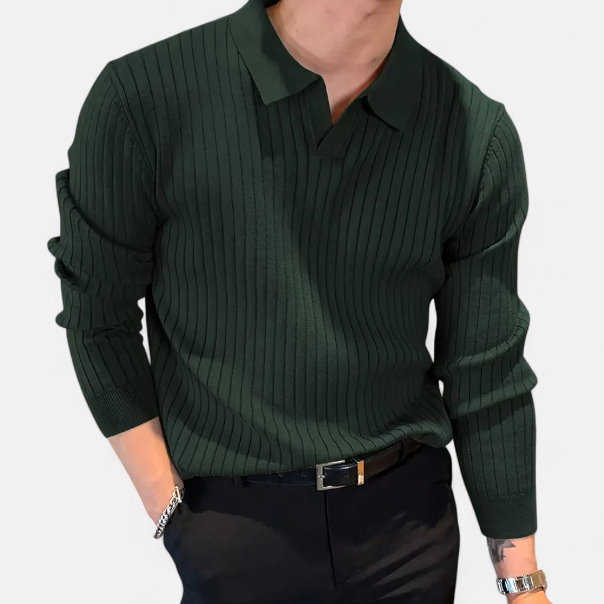 Anvoire | Men’s Knit Collar Heritage Shirt
