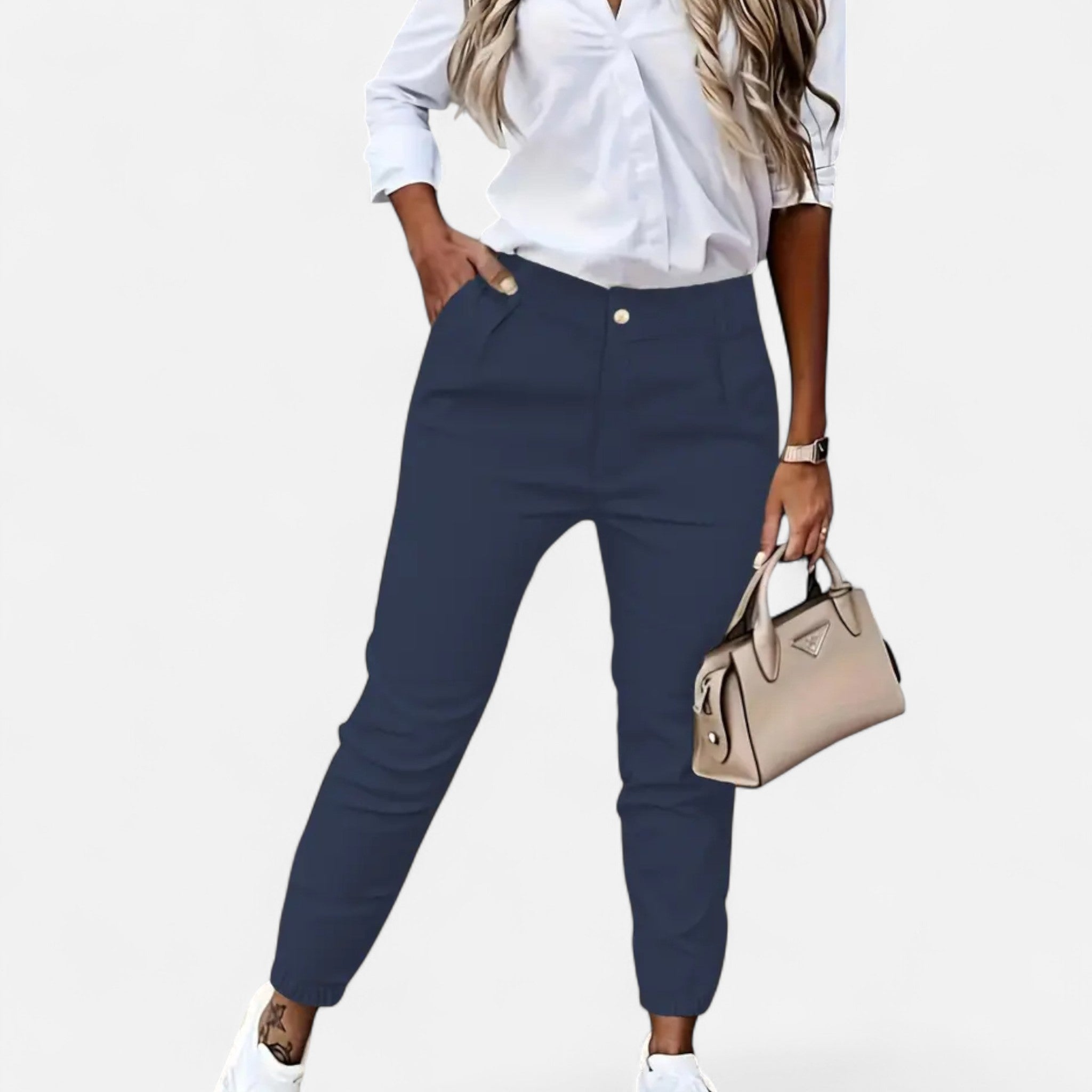 Anvoire | Women’s High-Waist Tailored Slim Trousers