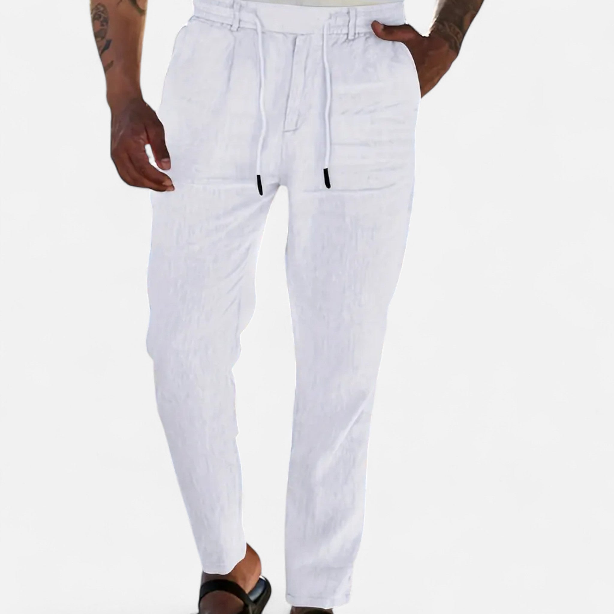 Anvoire | Men’s Linen Drawstring Trousers