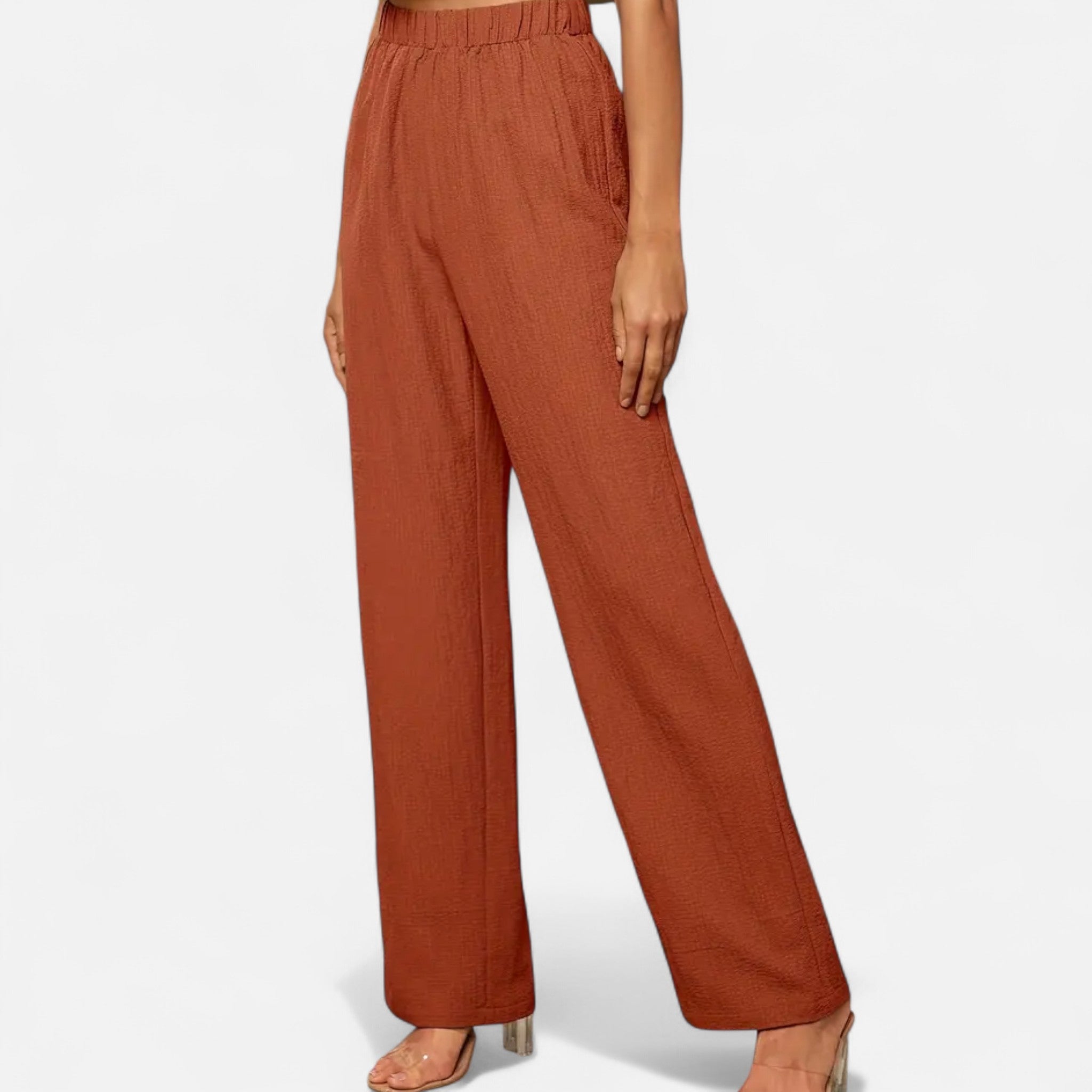 Anvoire | Women’s High-Waist Straight-Leg Trousers