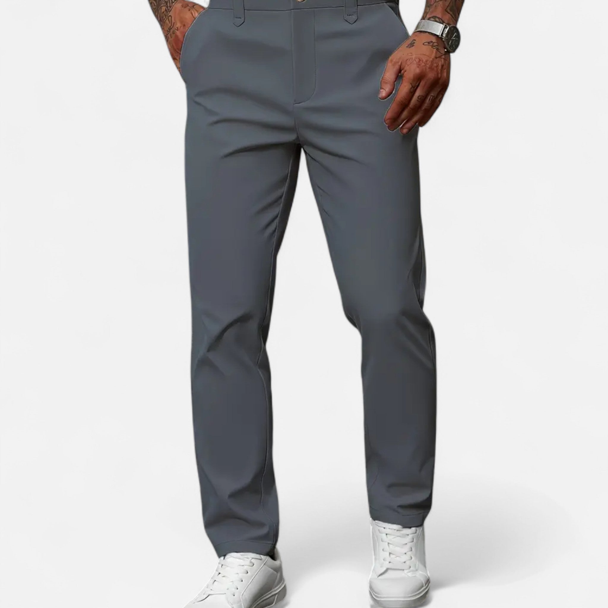 Anvoire | Men’s Casual Wool Dress Trousers