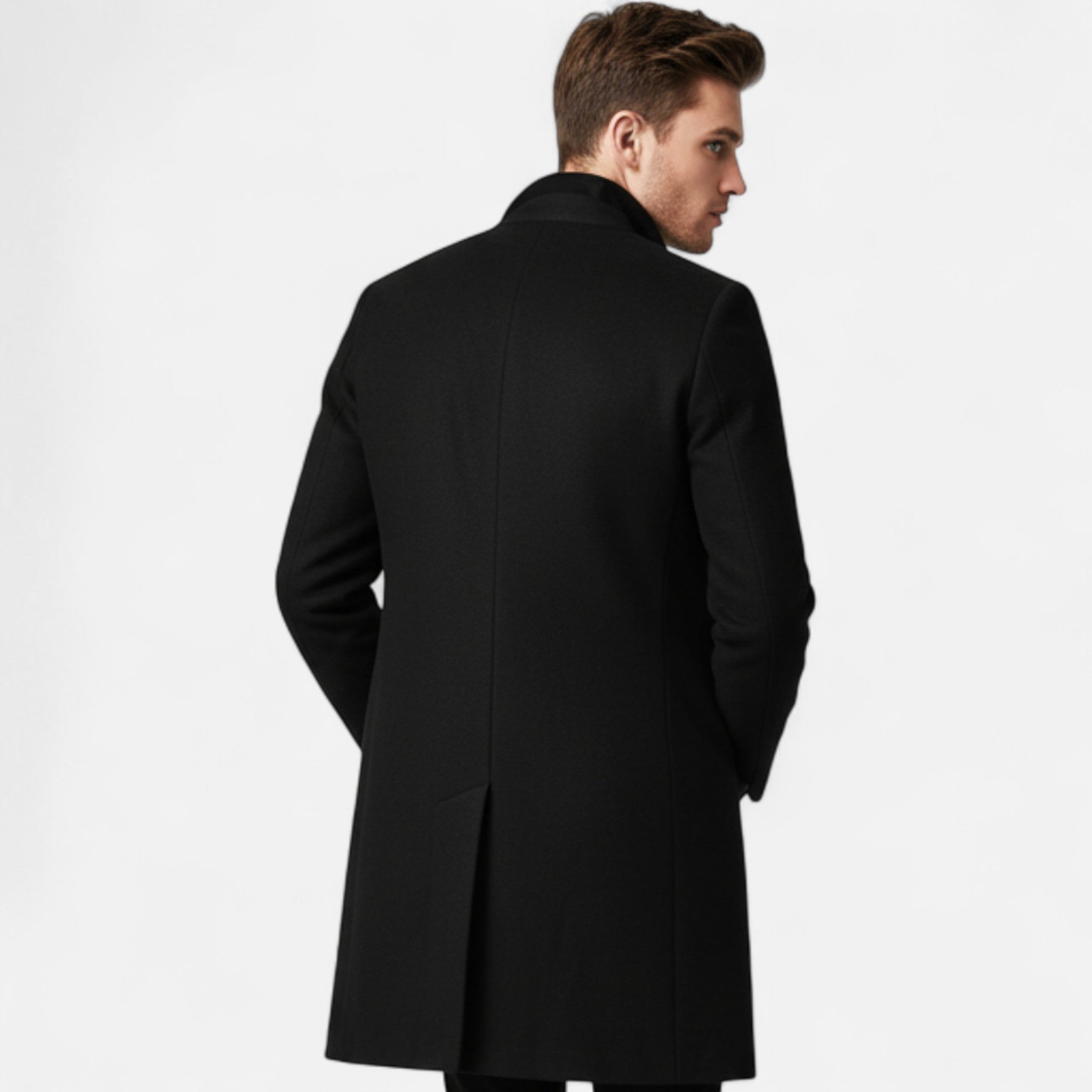 Anvoire | Men’s Business Casual Wool Blend Coat