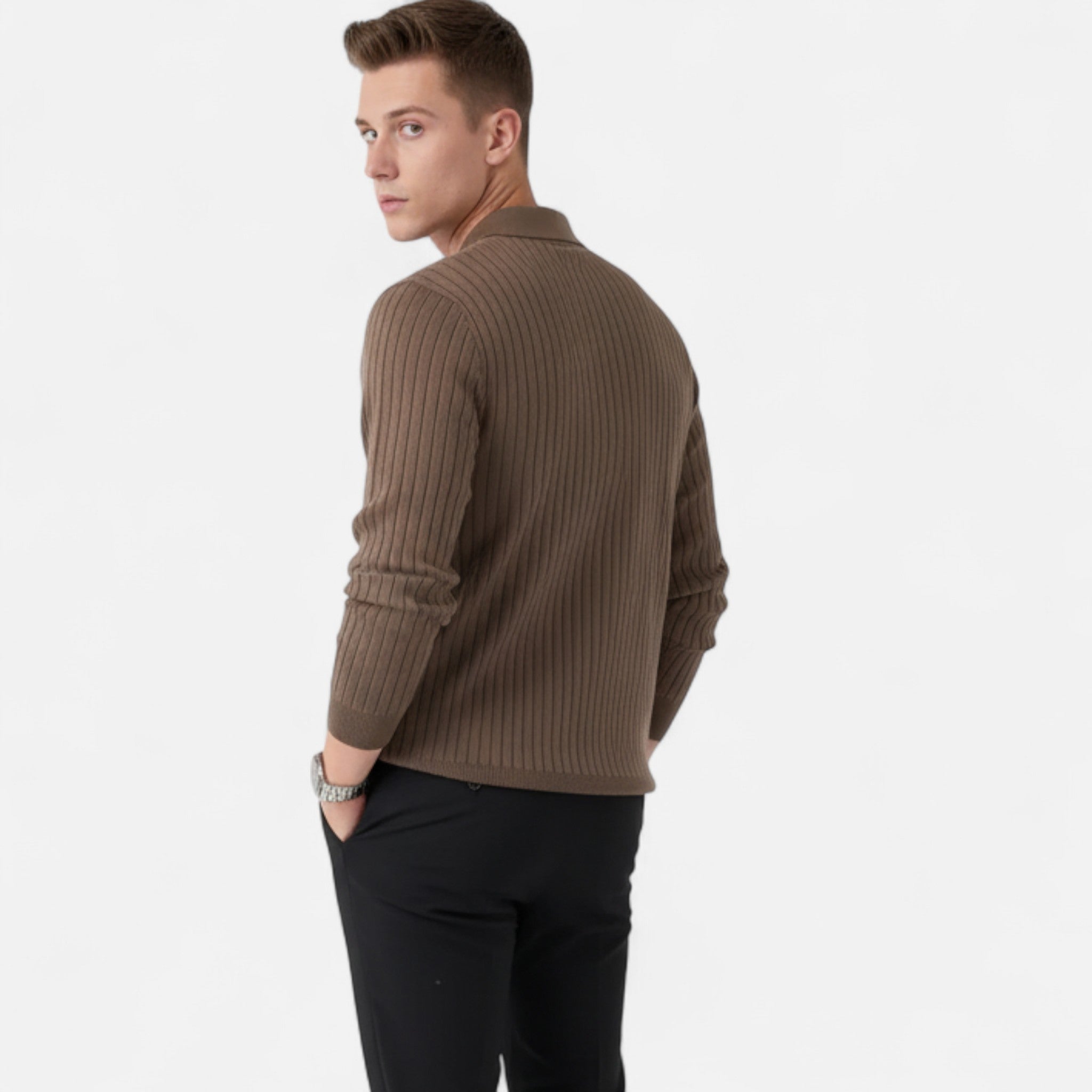 Anvoire | Men’s Knit Collar Heritage Shirt