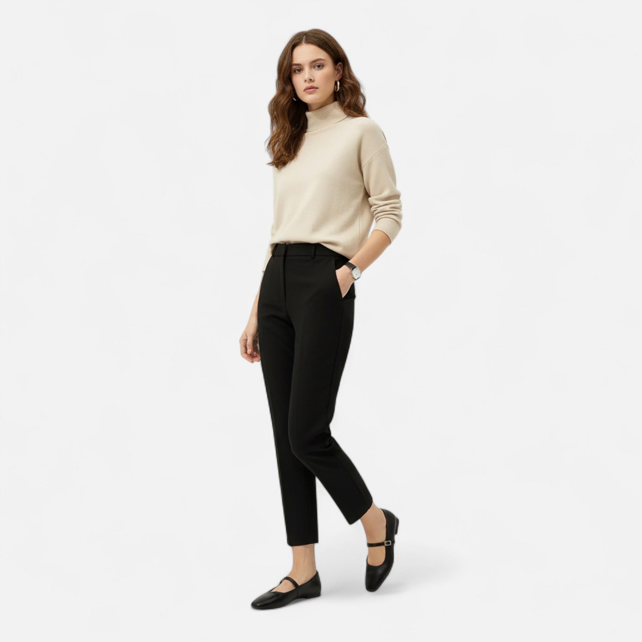 Anvoire | Women’s Flat Shoes – Timeless Solid Elegance
