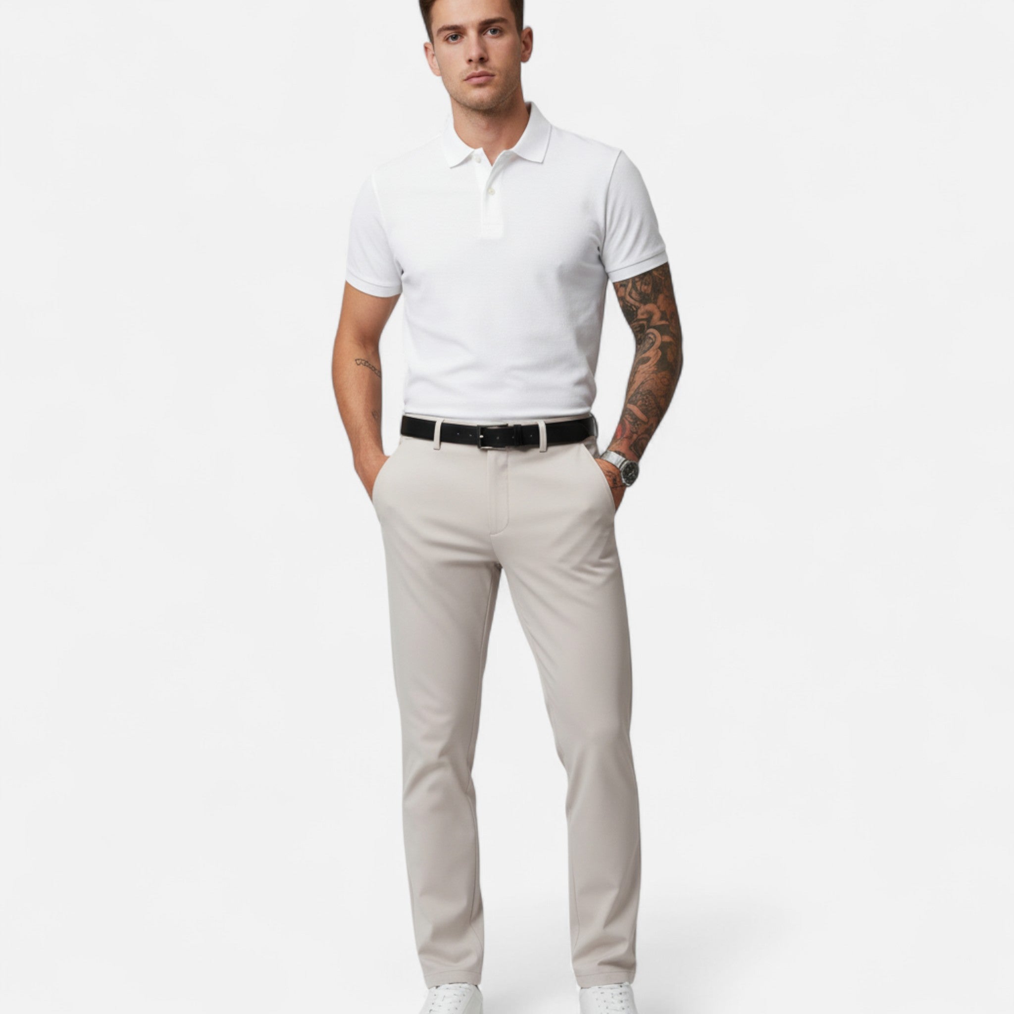 Anvoire | Men’s Casual Wool Dress Trousers