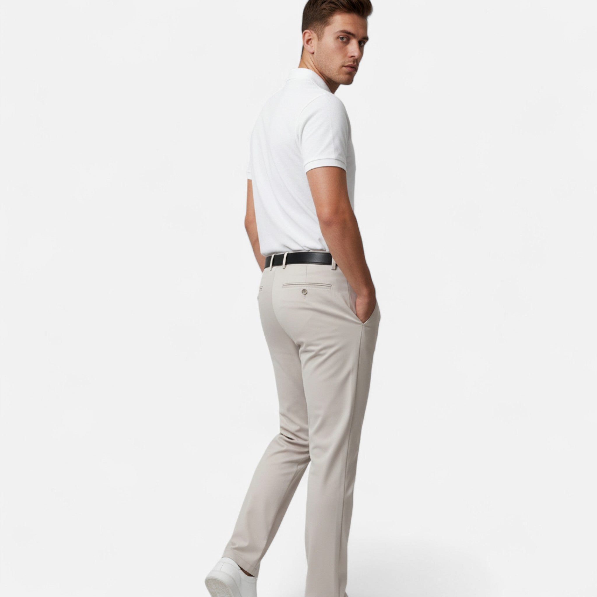 Anvoire | Men’s Casual Wool Dress Trousers