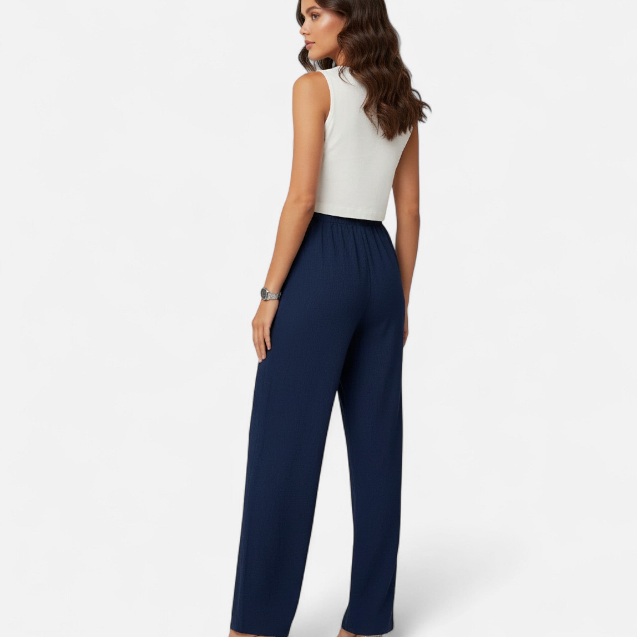 Anvoire | Women’s High-Waist Straight-Leg Trousers