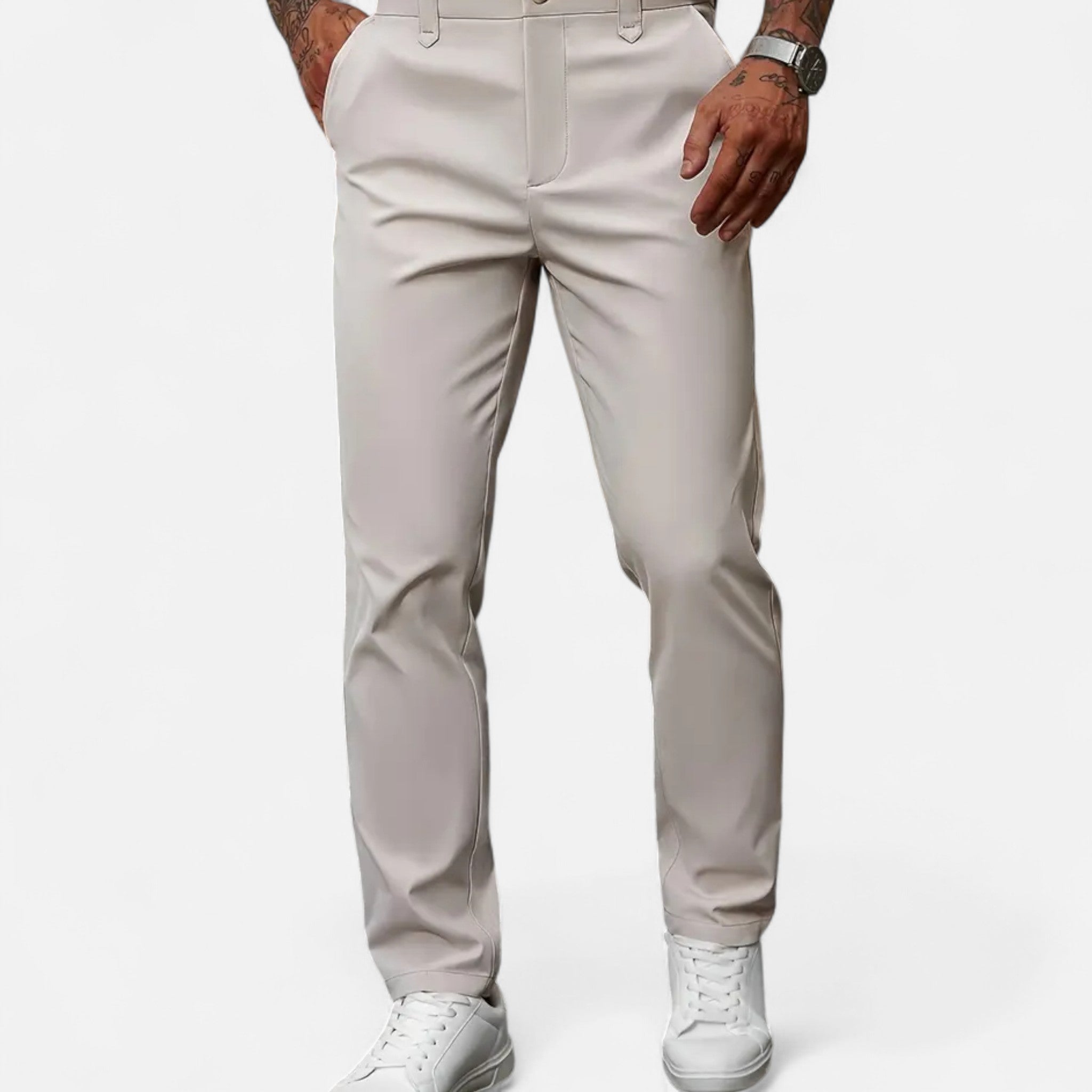 Anvoire | Men’s Casual Wool Dress Trousers